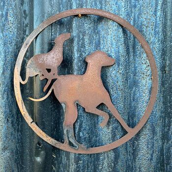 Metal Greyhound Wall Art Sculpture, 2 of 4