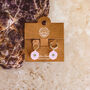 Mandala Inspired Gemstone Earrings – Silver Plated, thumbnail 2 of 11