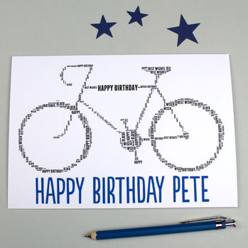Personalised Bike Birthday Card, 2 of 4