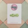 Neon Pale Green Bubble Glitter Resin Hair Clip / Festival Fashion Barrette / Y2 K Rave Aesthetic Hair Accessory, thumbnail 1 of 5