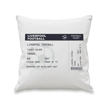 Personalised Football Ticket Cushion, 4 of 4