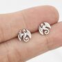 Sterling Silver Dragon Stud Earrings, thumbnail 2 of 11