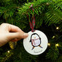 Personalised Penguin Christmas Tree Decoration, thumbnail 9 of 12