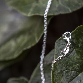 Inky Daisy Birch And Silver Necklace, 6 of 10