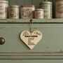 Personalised Wooden Heart – Cheeky Brother Joke Gift, thumbnail 2 of 3