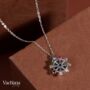 Spinning Nine Gemstones Dharma Wheel Necklace, thumbnail 3 of 11