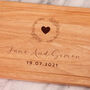 Personalised Valentines Heart Flower Chopping Board, thumbnail 2 of 2