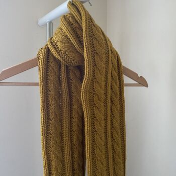 Soft Chunky Scarf, Knitted Scarf, 3 of 7