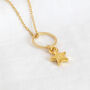 Floating Circle Necklace With Personalised Star Charm, thumbnail 6 of 10