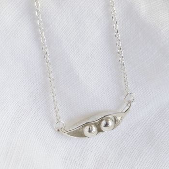 Sterling Silver Peas In A Pod Necklace, 6 of 8