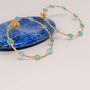 Turquoise Gold Hoop Earrings, thumbnail 1 of 7