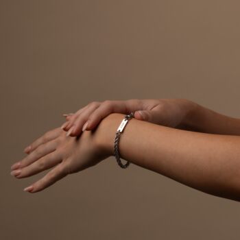 Byzantine Silver Bracelet Womens Personalised, 4 of 9