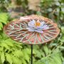 Copper Lily Pad Sculpture With White Flower, thumbnail 1 of 6
