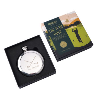 Golfing Stainless Steel Hip Flask | Gift Boxed, 5 of 5