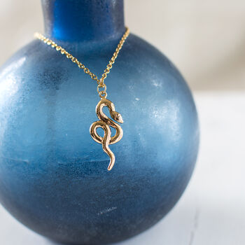 Gold Plated Snake Necklace, 6 of 10