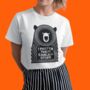 Bear Music Quote T Shirt In Women's Fit, thumbnail 4 of 7