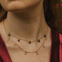 Black Obsidian And Clear Quartz Layered Necklace, thumbnail 4 of 5