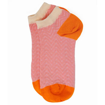 Zigzag Pink And Dash Black Women's Trainer Socks Bundle, 9 of 9