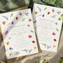 Wildflower Scatter Flat Wedding Invitations, thumbnail 1 of 6