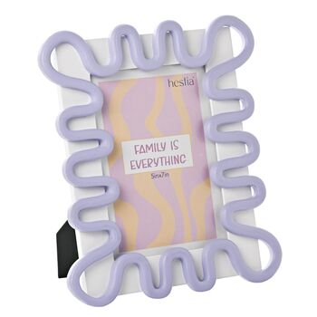 Contemporary Squiggly White Purple Photo Frame 5x7', 2 of 3