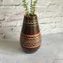 'Lima' Boho Brown Table Flower Vase, Troyan Style, thumbnail 1 of 5