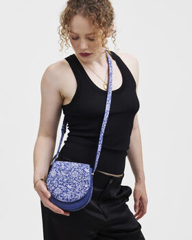 Blue Agnes Floral Saddle Bag, 2 of 8