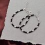 Baby Nazaria Black Beaded Silver Bracelet/Anklet, thumbnail 3 of 3