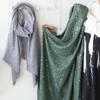 Personalised Silver Stars Constellations Scarf, 2 of 12