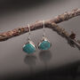 Pear Shaped Turquoise Earrings In Sterling Silver, thumbnail 1 of 4