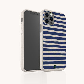 Navy Stripes Eco Phone Case, 4 of 7