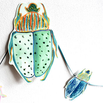 Beetle And Pom Pom Bunting, 4 of 5