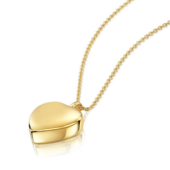 Heart Urn Ashes Necklace – 18 K Gold Plate, 4 of 5