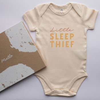Organic Cotton Funny Baby Sleepsuits, 3 of 6
