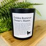Fun Personalised Golden Retriever Dog Owner's Candle, thumbnail 4 of 11