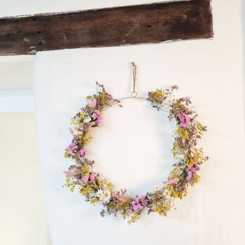 Large Dried Flower Daisy Spring Wreath, 4 of 4