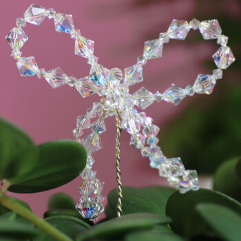 Crystal Bow Plant Decoration – Handmade Sparkling Plant Ornament, 5 of 5