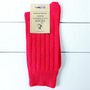 Mens Red Cashmere Blend Socks, thumbnail 1 of 2