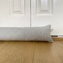 Grey Zig Zag Door Draught Excluder With Filling, thumbnail 3 of 4