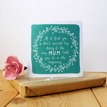 The Way Mum Told You To Card, 3 of 5