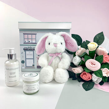 Personalised Little Bunny Welcome Baby Hamper, 8 of 12