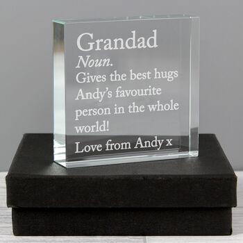 Personalised Daddy Definition Crystal Token, 3 of 6
