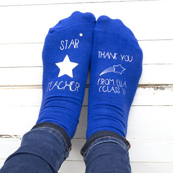Star Teacher Personalised Socks, 2 of 2