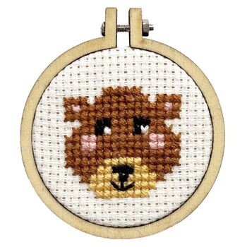 Bear With Me, I'm Stitching! Mini Matchbox Cross Stitch Kit, 2 of 3