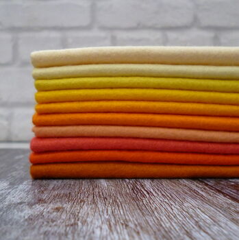 Sunshine Felt Craft Pack 12' Squares Of Wool Blend Felt, 2 of 2