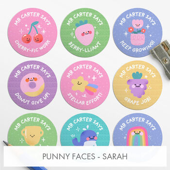 Personalised Teacher Stickers 54 Stickers, 7 of 12