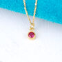 Gold Mini Birthstone Charm Necklace, thumbnail 5 of 10