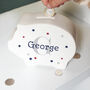 Personalised Stars Piggy Bank For Boy, thumbnail 1 of 3
