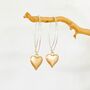 Large Hoop Gold Plated Heart Earrings, thumbnail 1 of 6