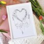 Personalised Family Heart Flowers Hand Illustration, thumbnail 4 of 6