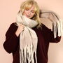 Personalised Beige Winter Scarf, thumbnail 3 of 5